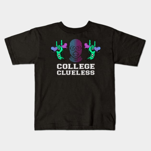 COLLEGE CLUELESS Kids T-Shirt by Bear Company